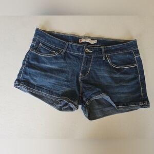 Levi's Shorty Short Dark Wash Denim Shorts Womens Sz 11.